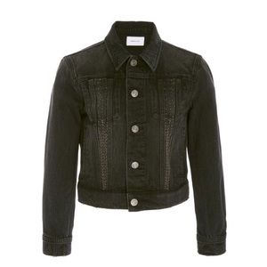 Current Elliott Studded Baby Trucker Jacket Black